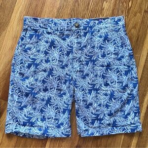 Vineyard Vines by Shep & Ian Men’s Blue Half Leaf Chino Shorts Size 32